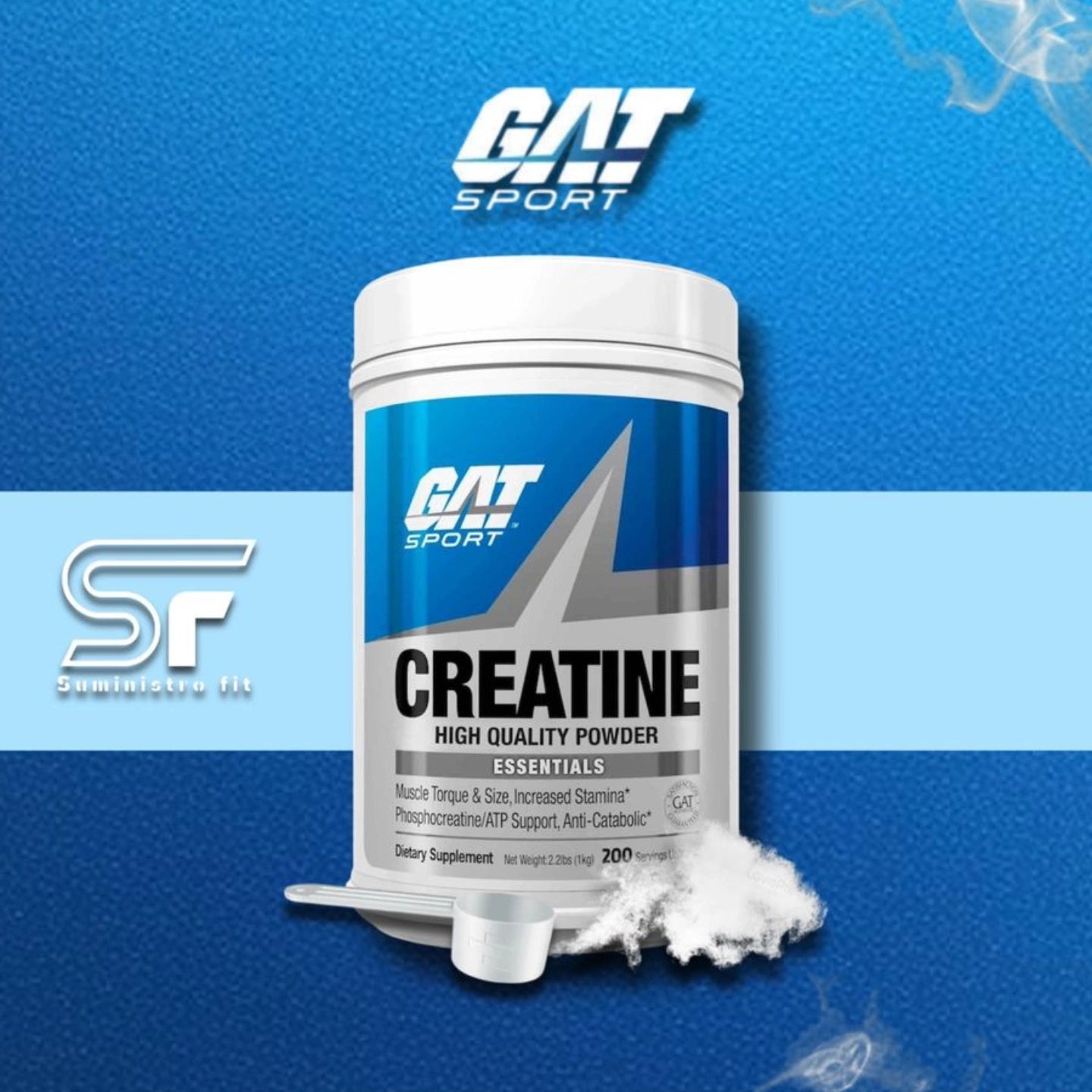 Creatina GAT 1kg 200serv