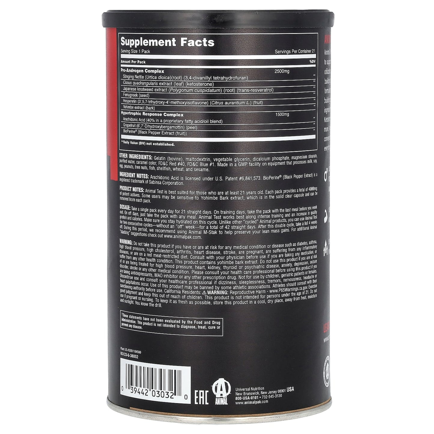 Animal Test 21 packs